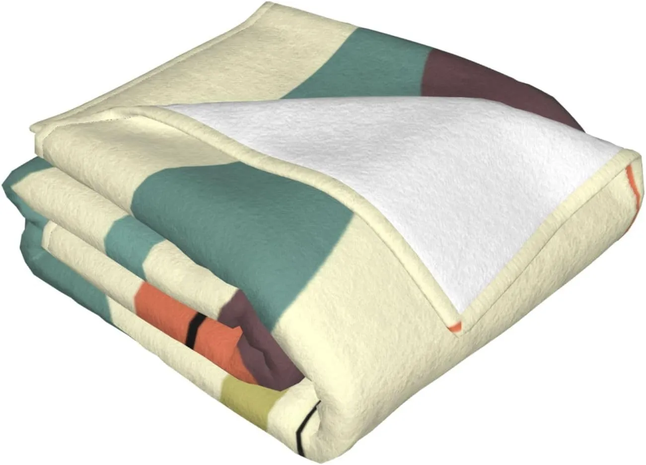 Retro Atomic Hip Abstract 60"X50" Flannel Blanket - 100% Soft Polyester, Lightweight and Warm, Suitable for Families, Camping, Travel