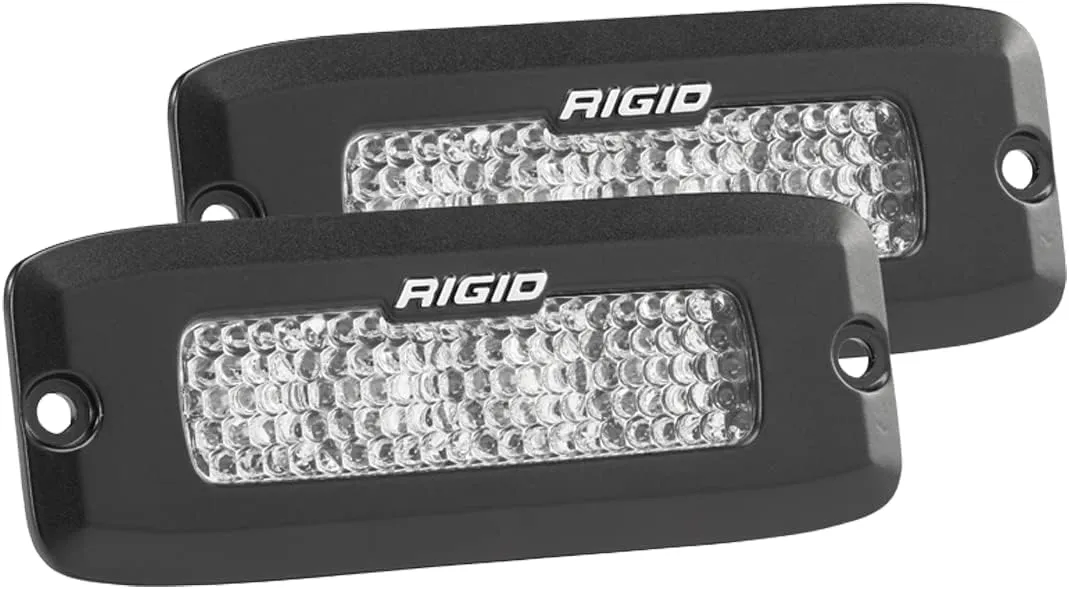 RIGID INDUSTRIES - SR-Q PRO FLOOD DIFFUSED PAIR BLACK FLUSH MOUNT