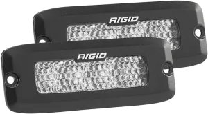 RIGID INDUSTRIES - SR-Q PRO FLOOD DIFFUSED PAIR BLACK FLUSH MOUNT