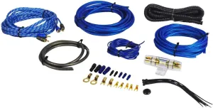 Rockville RWK81 8 Gauge Complete Car Amp Wiring Kit - 100% Copper RCA, High-Conductivity Cables, All Accessories Included, Ideal for DIY Audio Installs