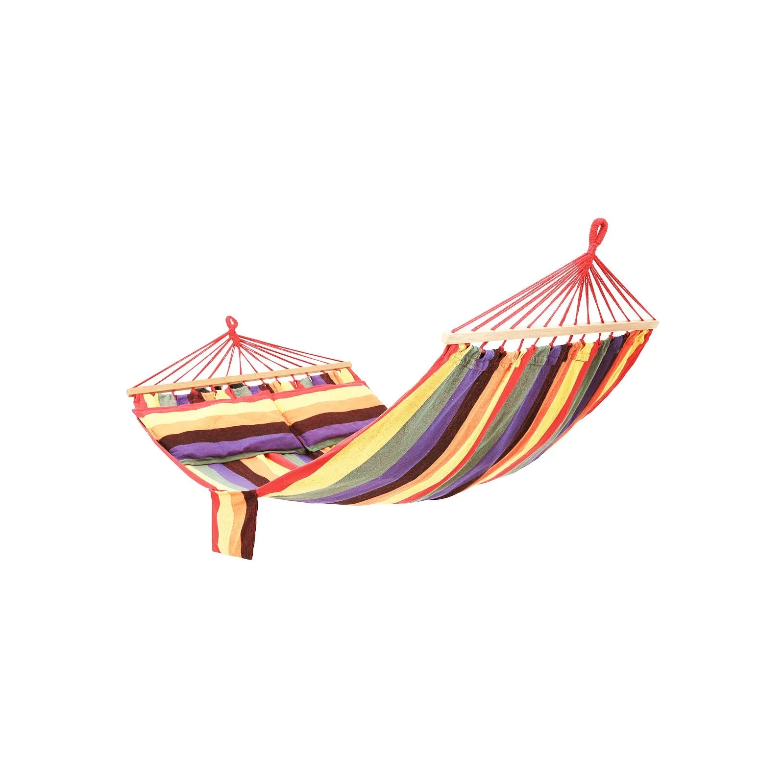 Rootz Hammock - Swing Bed - Hanging Chair - Cotton Polyester Blend - Relaxation - Stability - Portable - 210cm x 150cm - Fresh and Cheerful Colors