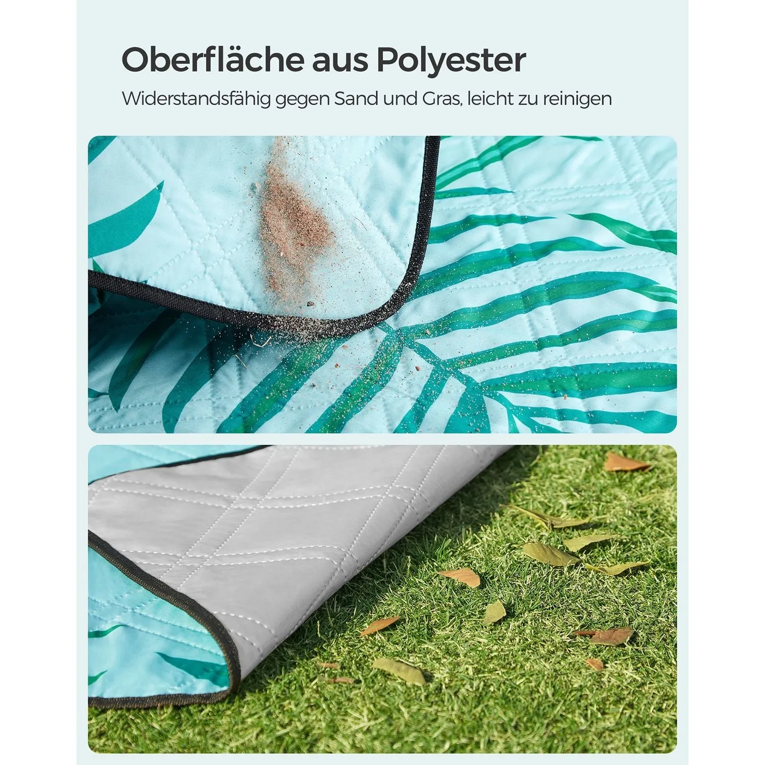 Rootz Picnic Blanket - Beach Mat - Outdoor Rug - Water-Resistant - 300cm x 200cm unfolded - 42cm x 19cm x 19cm folded dimensions