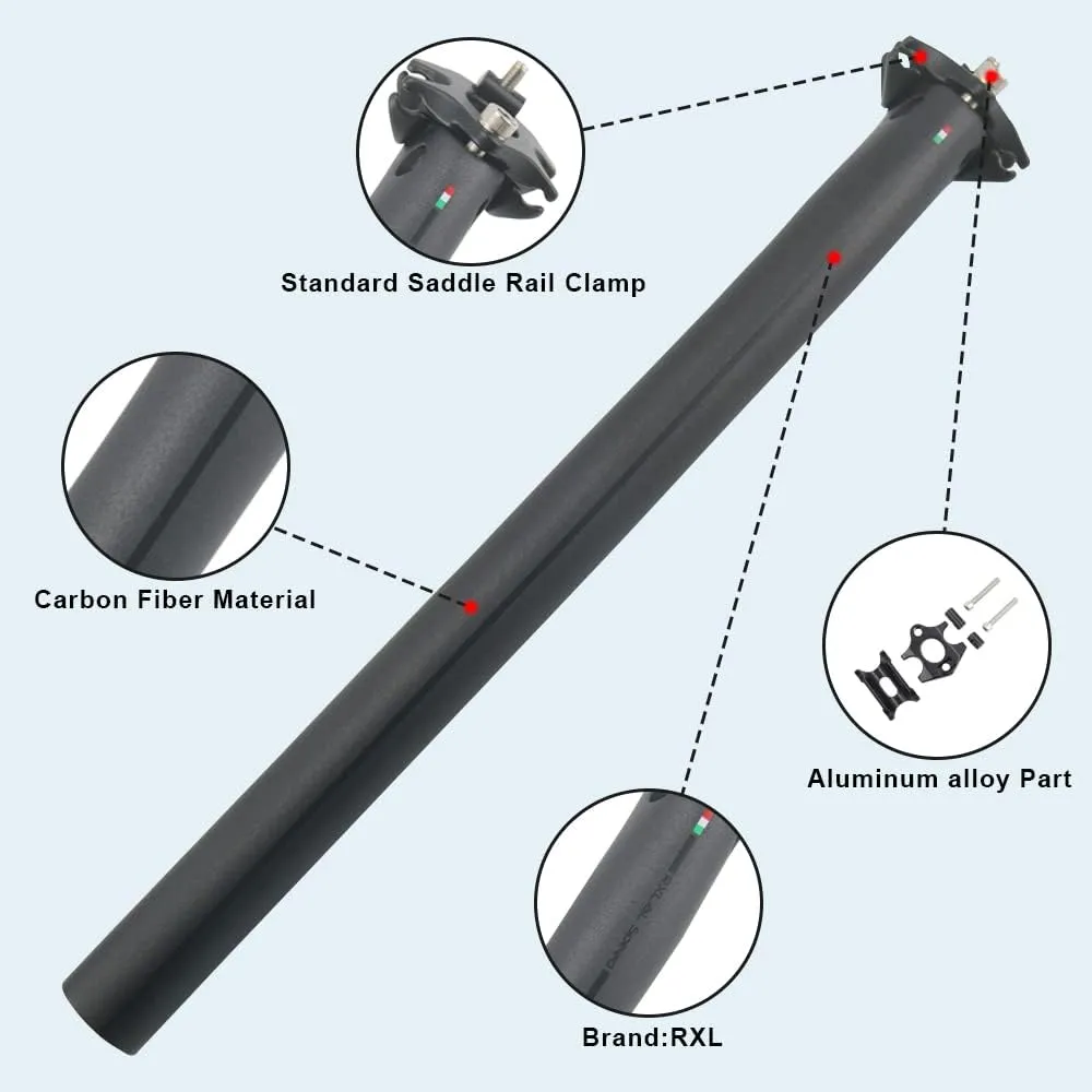RXL SL Carbon Fiber seatpost Road Bike Offset Bicycle Seat Post 27.2/30.8/31.6 Mountain Bike seat Post Carbon seatpost