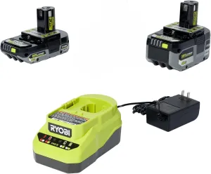 Ryobi ONE  PSK106SB Starter Kit with 2Ah Battery, 4Ah Battery, and Charger