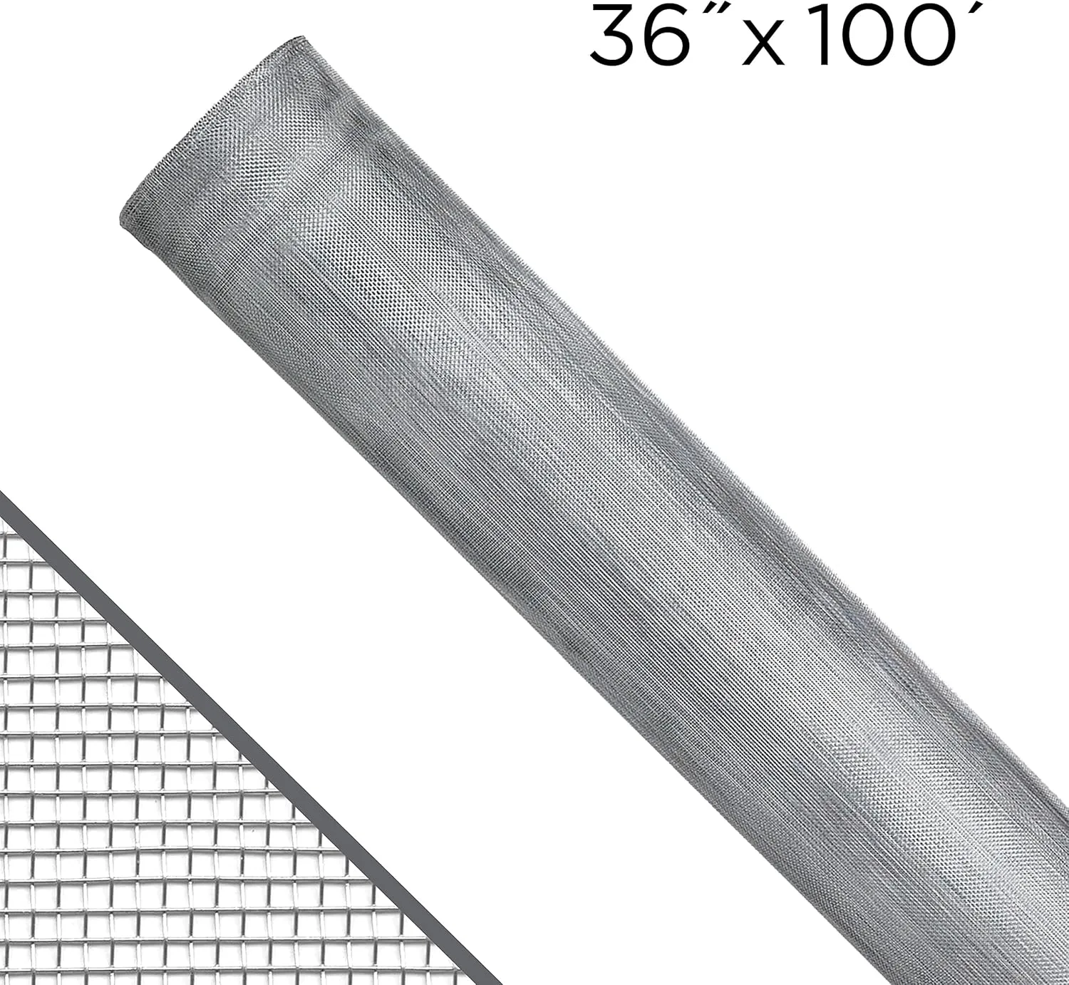 Saint-Gobain ADFORS FCS9296-M Aluminum Window Screen, 36" x 100', Bright, 100 Foot