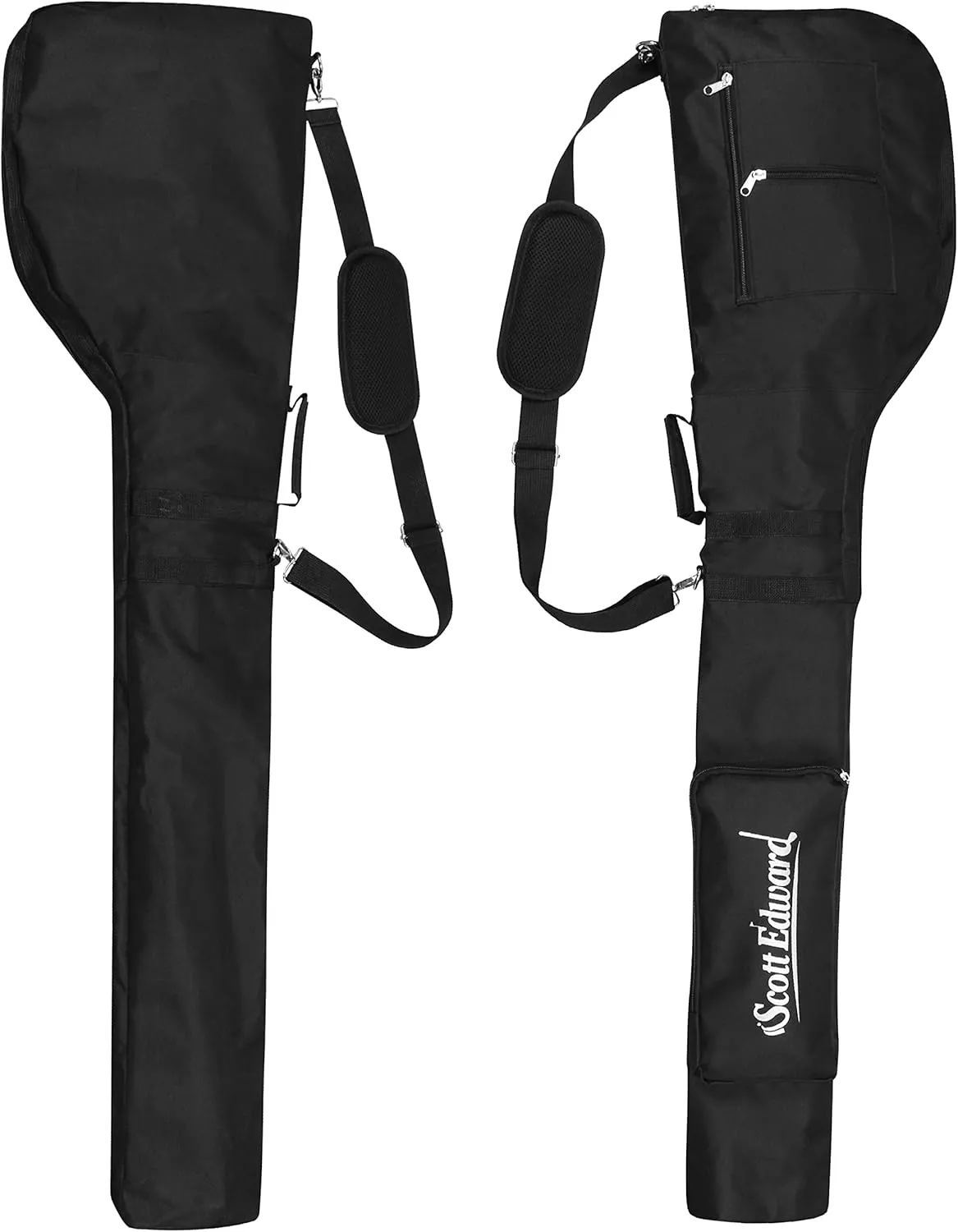 Scott Edward Foldable Golf Club Carry Bag, Portable Sunday Pencil Bag, Lightweight Waterproof Training Case, Holds 7-12 Clubs