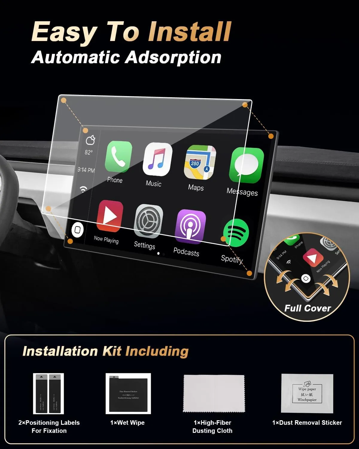 Screen Protector 2 Pcs For 2023-2025 Lexus RX350 & TX350,14-Inch Nano-film Navigation Screen Protector For 2023-2025 RX350/350h/500h & TX350/500h Accessories Anti-fingerprint- HD Clear & Easy to Install(2 Packs)