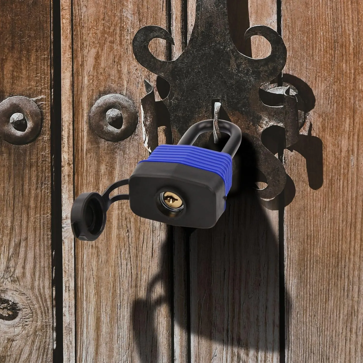 SEPOX® Out-Door Padlock,44mm 1.75" Premier Weather-Proof Padlock Keyed-Alike, Heavy-Duty Water-Proof Security for Storage, Gates, Boats, Marine, Fence, 3Pcs of Locks 6Pcs of Same Key Convenience