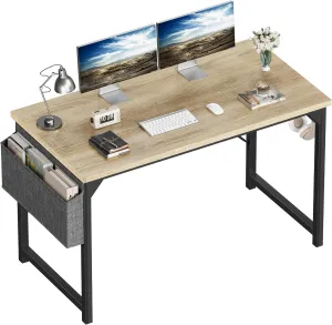 Shahoo Computer Desk, 48 Inch Office Writing Work Table, with Storage Bag and Hook, for Home, Study, Nature