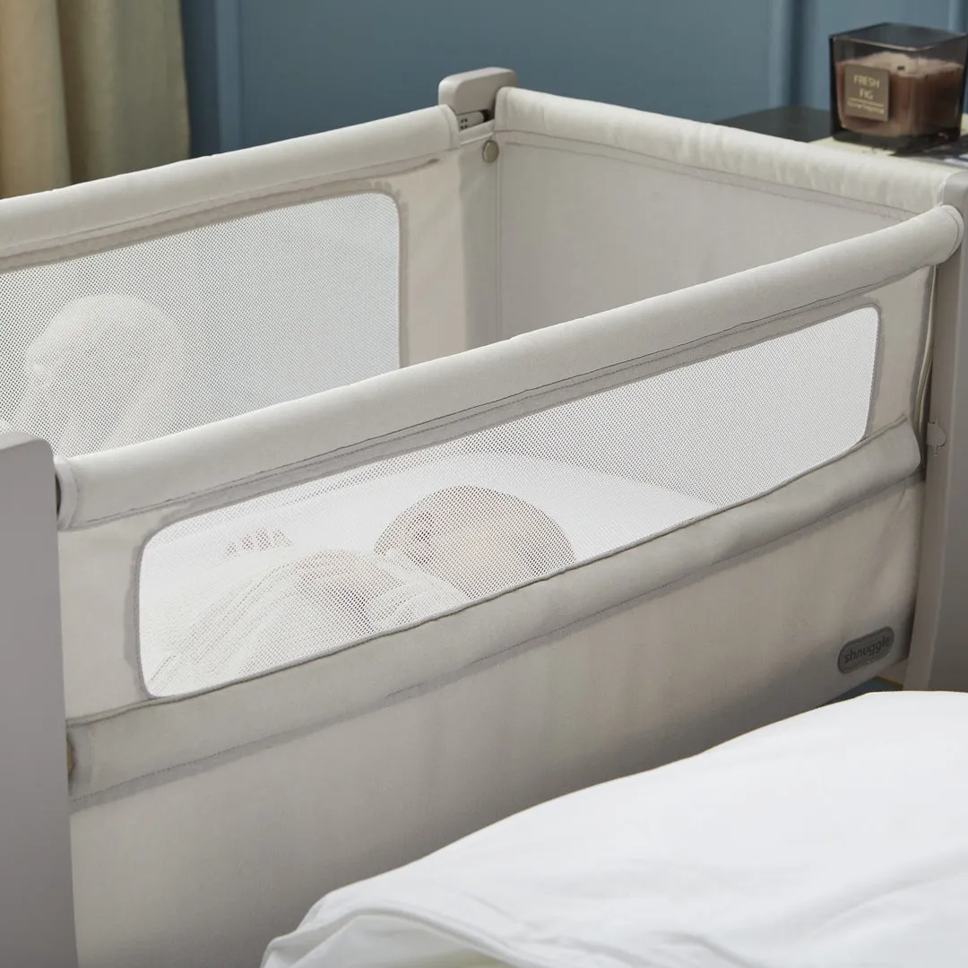 Shnuggle Air Lite Bedside Crib - Taupe