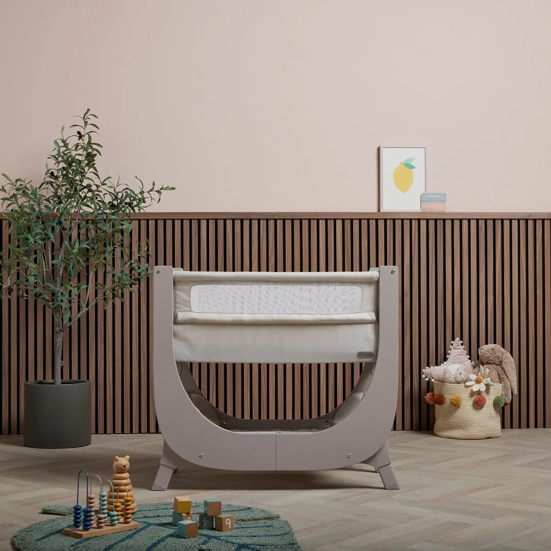 Shnuggle Air Lite Bedside Crib - Taupe