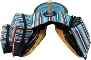 Showman Serape Print Insulated Horn Bag w/Water Bottles