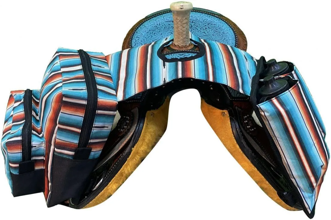 Showman Serape Print Insulated Horn Bag w/Water Bottles