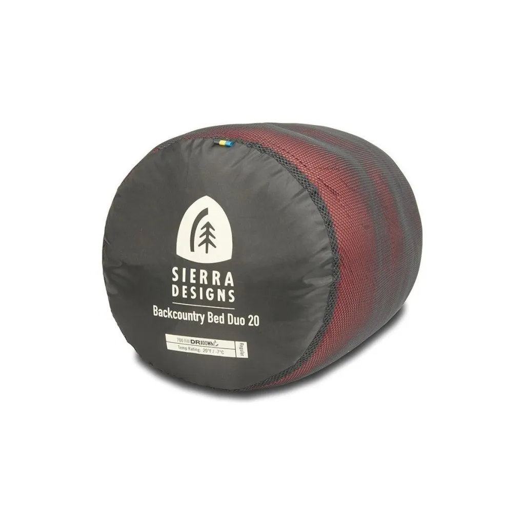 Sierra Designs Backcountry Bed Duo 650F 20° Degree Down Sleeping Bag - Red