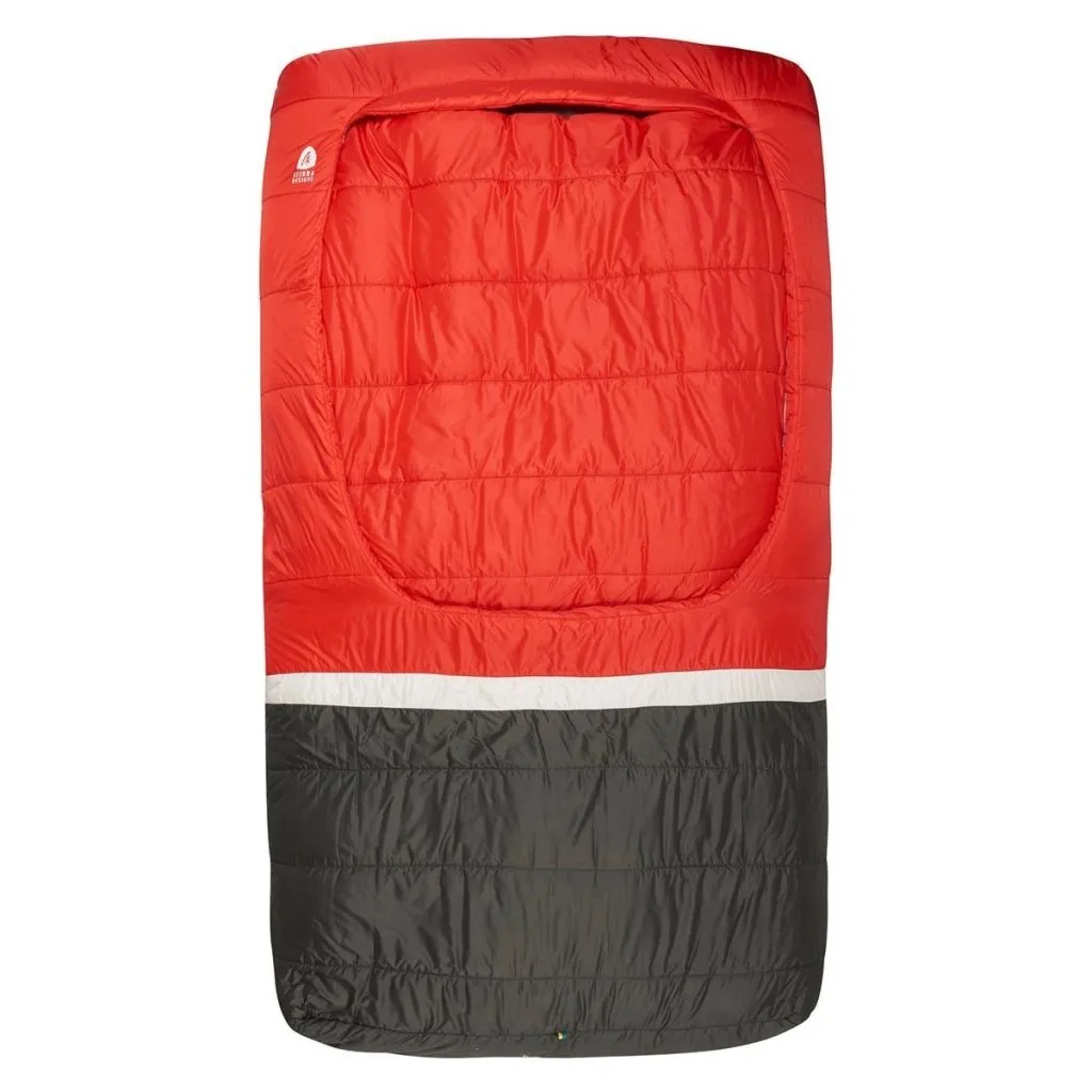 Sierra Designs Frontcountry Bed 20F 0° Degree Synthetic Duo Sleeping Bag - Red/Grey