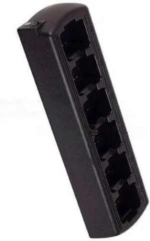 Six Bay Rapid Desk Charger for Standard VX-351 Rechargeable Two Way Radio (Slim Design)