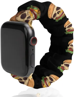 Skull Hamburger Fashion Watch Strap Scrunchies Wristbands Compatible With IWatch Series