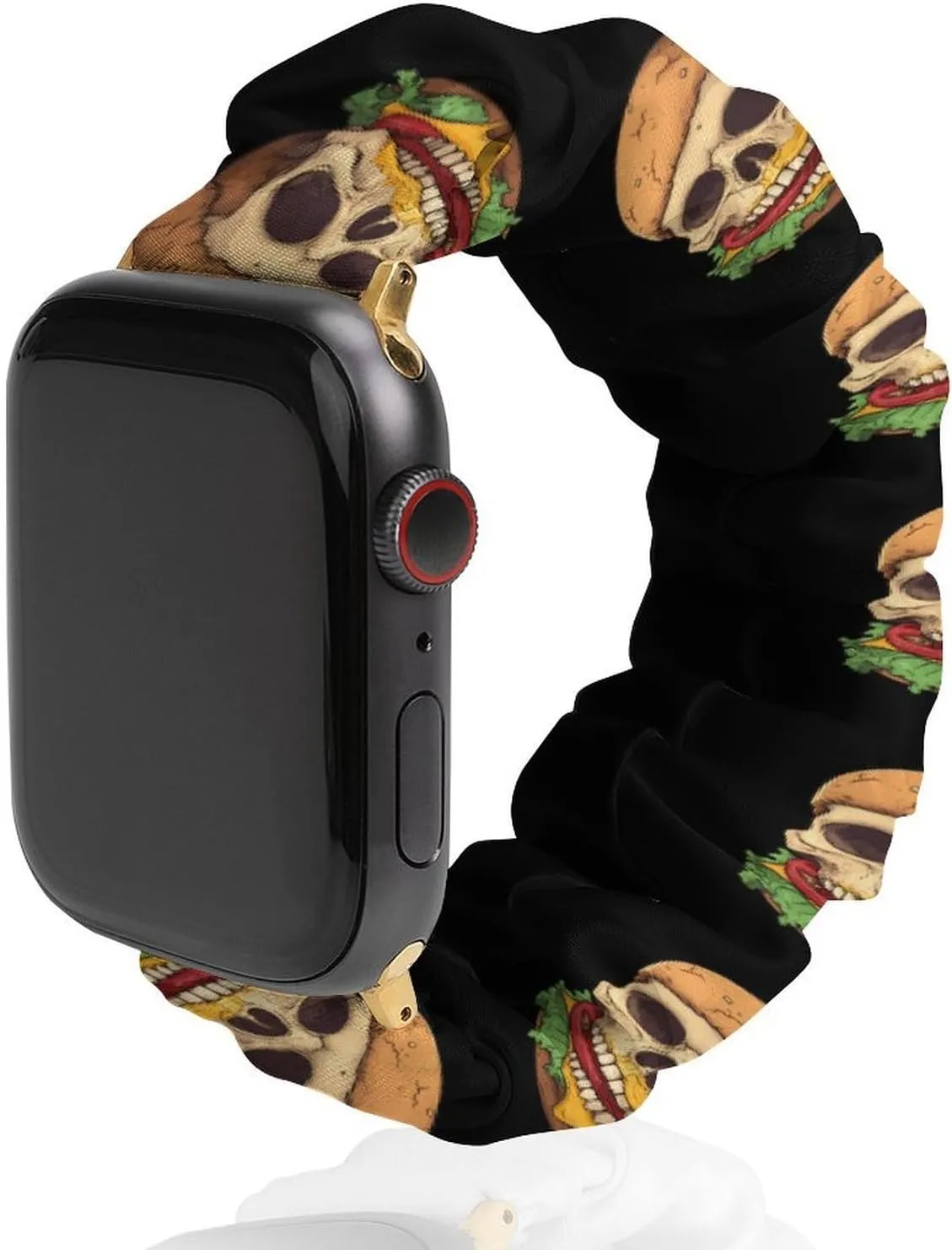 Skull Hamburger Fashion Watch Strap Scrunchies Wristbands Compatible With IWatch Series