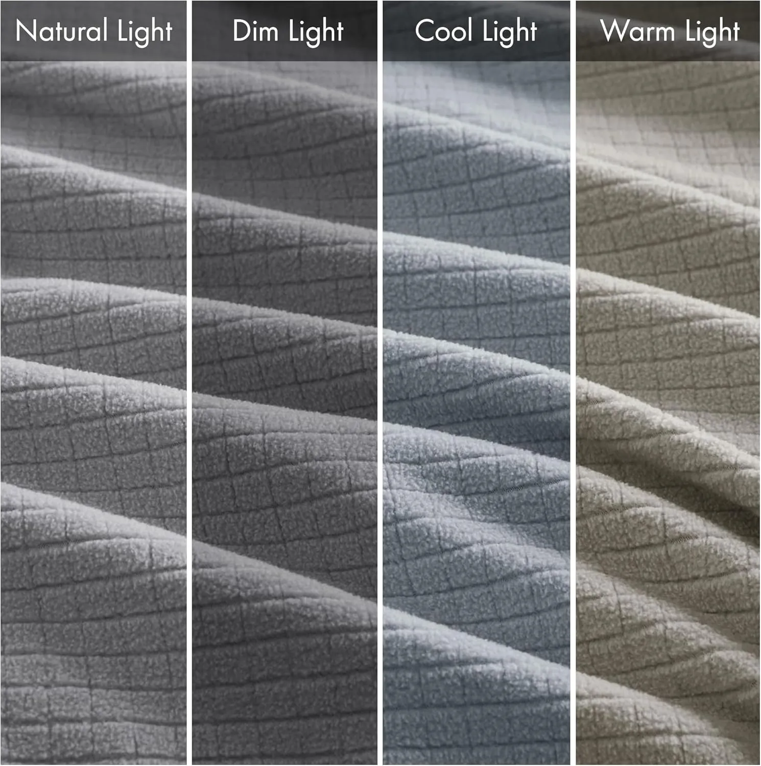 Sleep Philosophy True North Twin Luxury Cozy Microfleece Blanket Grid Pattern Reversible Soft & Warm, All Season Lightweight Twin Blanket, Farmhouse Room Décor Summer Blanket, Twin, Grey
