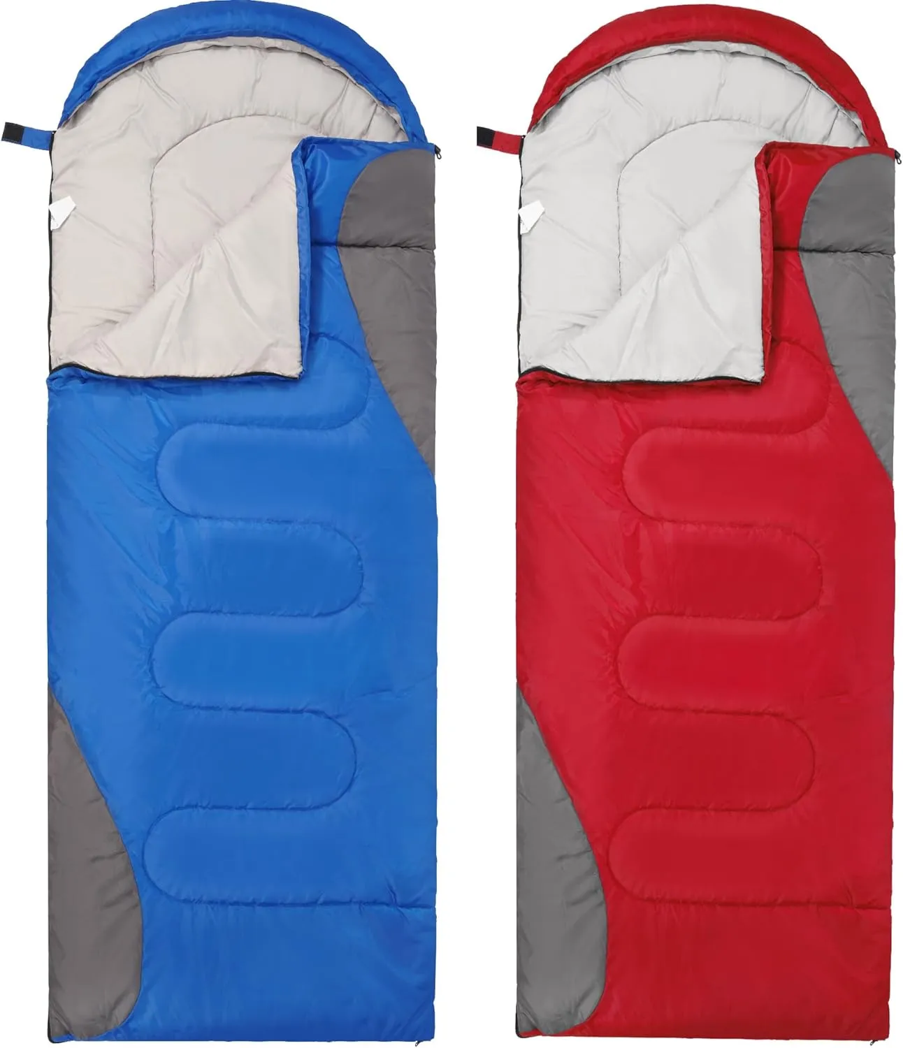 Sleeping Bag for Adults Teens Kids Cold Warm Weather, Portable Waterproof & Lightweight, Compact with Compression Sack, for 3-4 Seasons Camping, Backpacking, Hiking, Travel, Indoors Outdoors