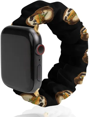 Sloth Eating A Sandwich Fashion Watch Strap Scrunchies Wristbands Compatible With IWatch Series