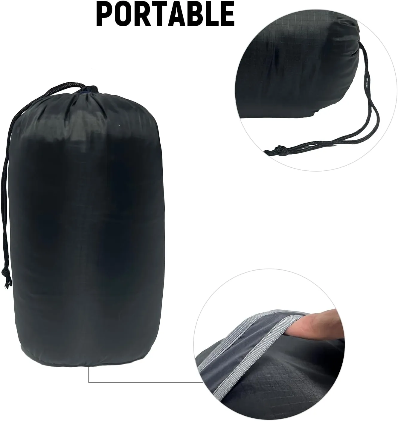 Small Camping Pillow, 12 x 16 Inch Lightweight Portable Compressible Backpacking Pillows for Outdoor Travel Hiking Sleeping, Navy 2 Pack