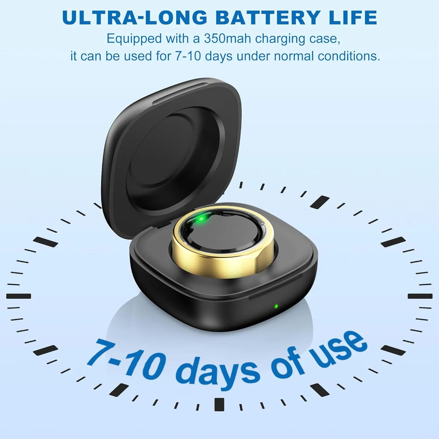 Smart Ring-Size First Before You Buy, No APP Subscription,7-10 Days of Use,Sleep & Activity Real-Time Monitor, Stress/Heart Rate/SPO₂ Tracker, Compatible with iOS and Android (Rose Gold, 10)