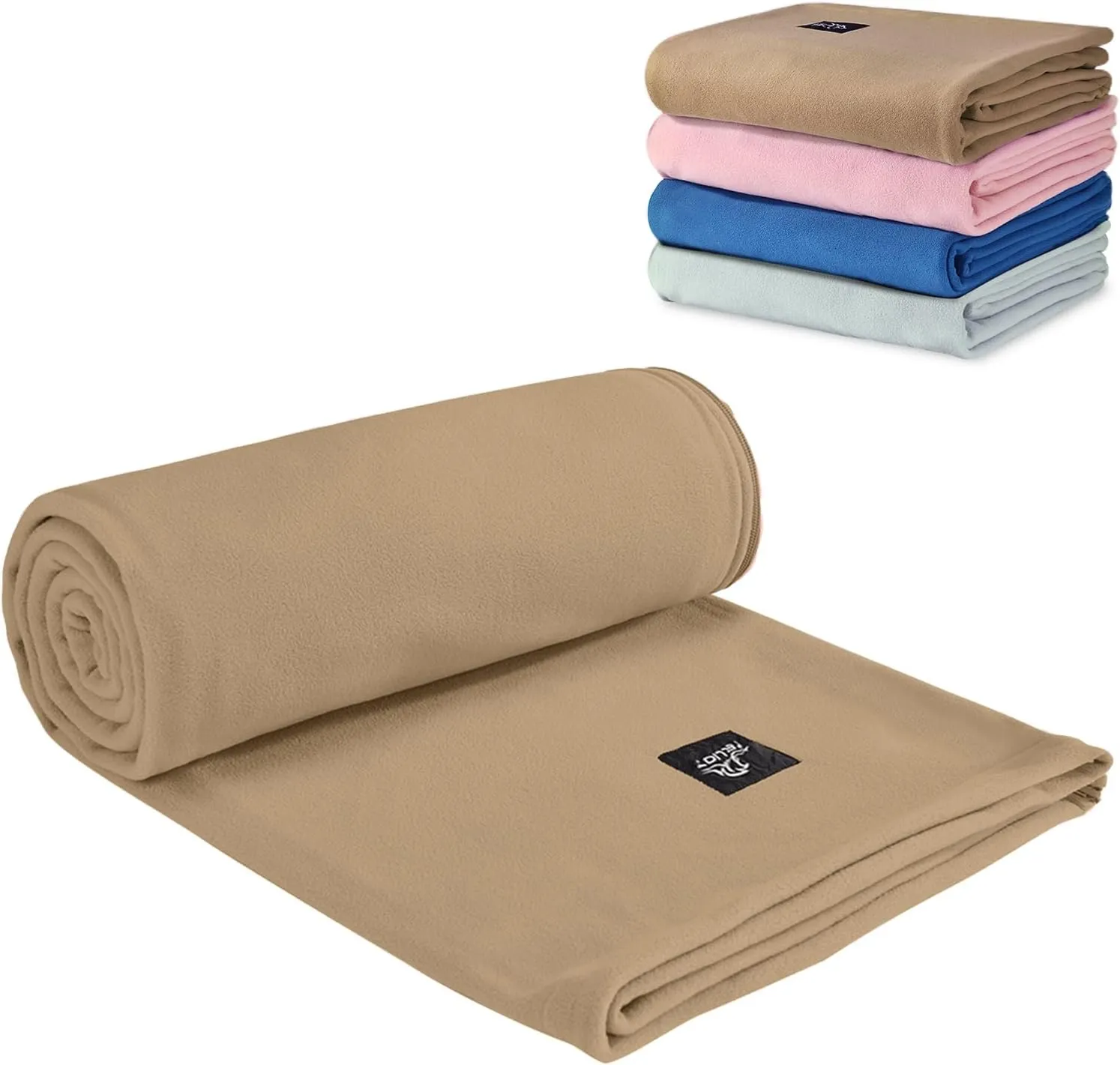 Soft Camping Blanket Cozy Sleeping Bag Warm Ultralight Camping Quilt Washable Portable Compact Blanket Indoor & Outdoor Blanket for Hiking Concerts Beach Trips,73"x29" Caramel