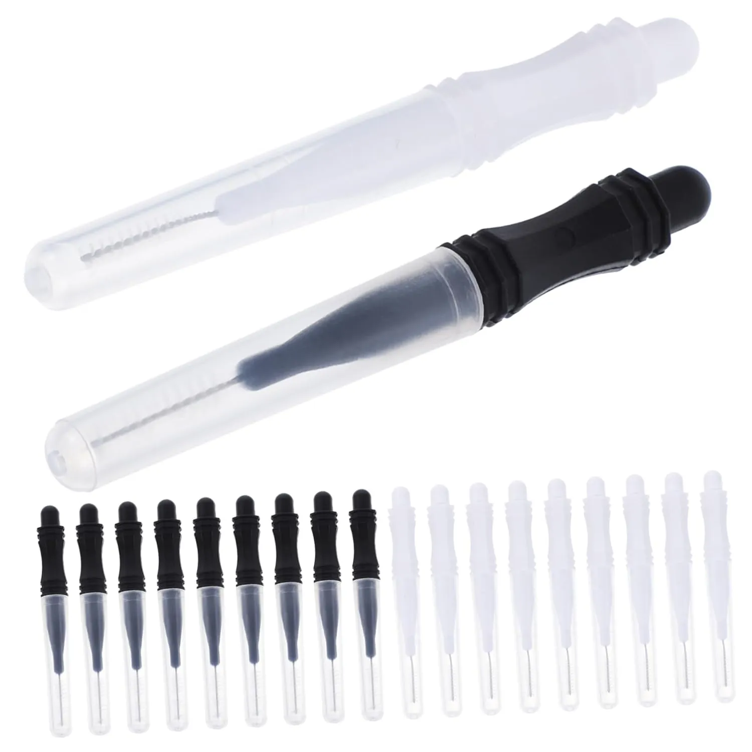 SOIMISS 60pcs Micro Eyebrow Brush Set Brow Lamination Brush Caps for Portable Brow Shaper Kit