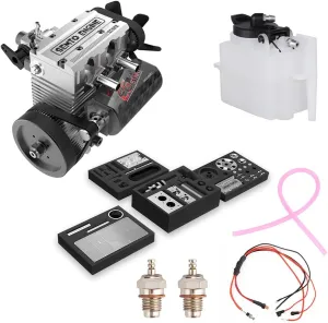 ST-NF2 Engine DIY That Runs, SEMTO L2 Inline 2-Cylinder Air-Cooled Assembly Engine with Starter Kit, Science Educational Set for Adults & Teens