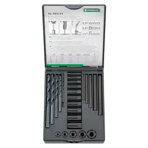Stahlwille 96713025 905/25 Stud Remover Set, Complete 25-Piece Kit for M5-M16 Threads, 605g, Made in Germany