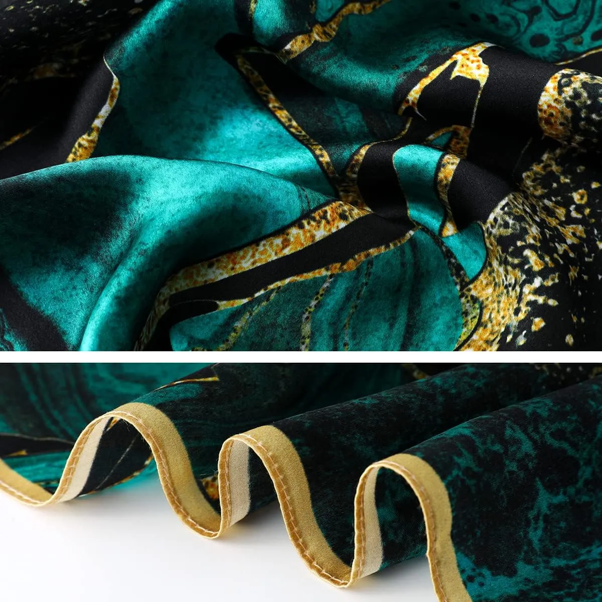 STARWHISPER 100% Pure Mulberry Silk Square Scarf-27''x27 Lightweight Hair Scarves Headscarf Night Sleeping with Gift Packed