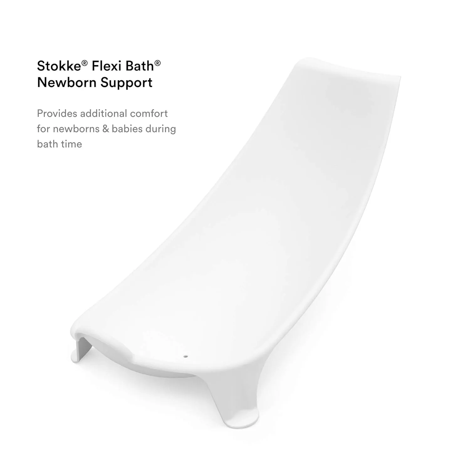 Stokke Flexi Bath Newborn Support, White - Best for Babies Up to Eight Months or 17.6 lbs - Lightweight, Convenient, Comfortable & Safe
