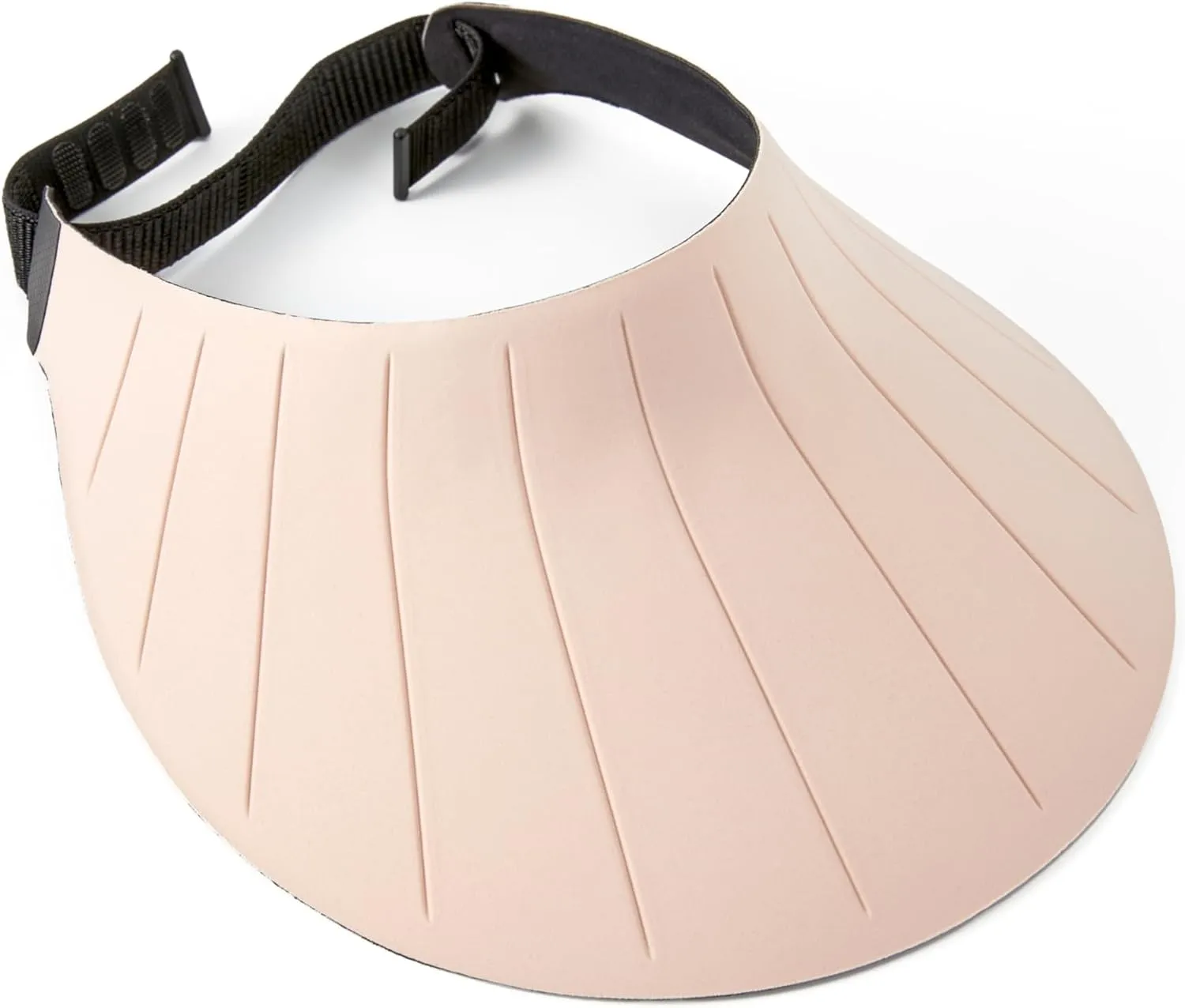 Sun Visor Hat for Women & Men 4" Wide Brim Golf Beach Simplicity Foldable Roll-up Ponytail Hat with Hook & Loop Closure