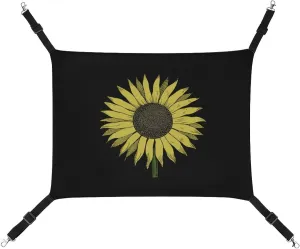 Sunflower Hanging Cat Bed Soft Breathable Pet Hammock for Cage Pet Sleeper for Kitten Ferret Puppy Rabbit