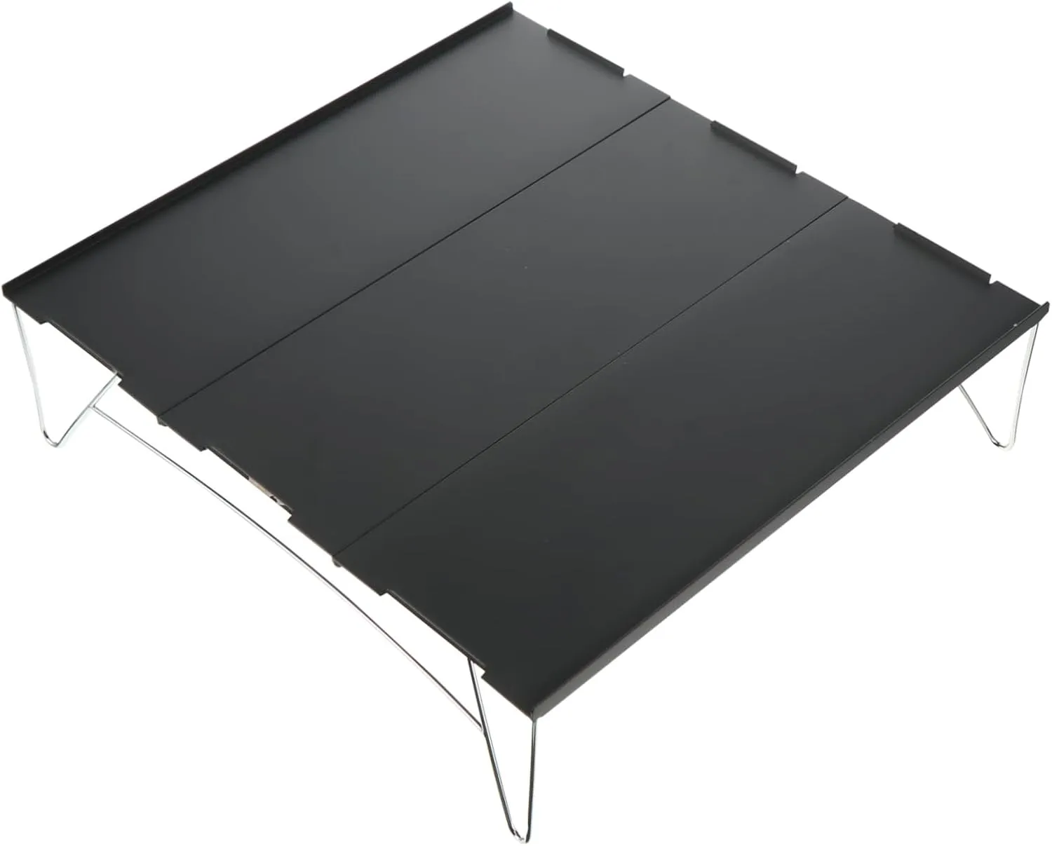 SUPVOX Folding Picnic Table Lightweight Aluminum Camping Desk Portable Outdoor Grill Table Beach Easy Open Fold Design for Camping BBQ Picnics and Travel