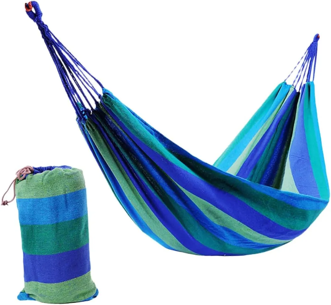 SUPVOX Lightweight Easy to Carry Double Thickened Swing Hammock with Unique Rainbow Design Perfect for (280x150cm)