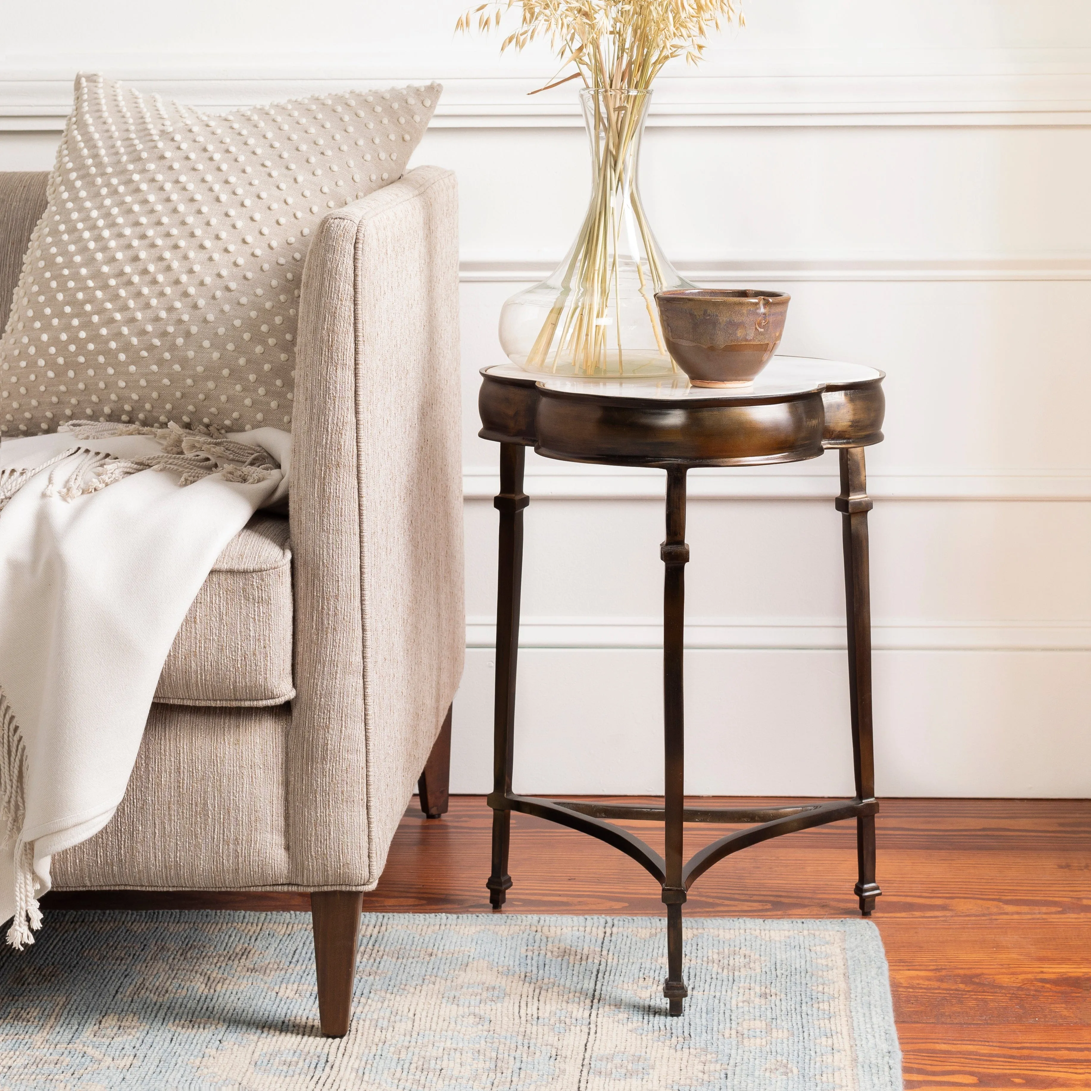 Surya Gregory Marble End Table