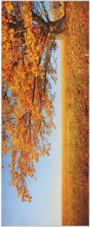 susiyo Non-Slip Yoga Mat Towel,Hot Yoga Towel for Sweat & Grip Dots,Fall Autumn Trees Grassland Yoga Mat Cover Blanket for Hot Yoga Bikram Pilates Gym Travel
