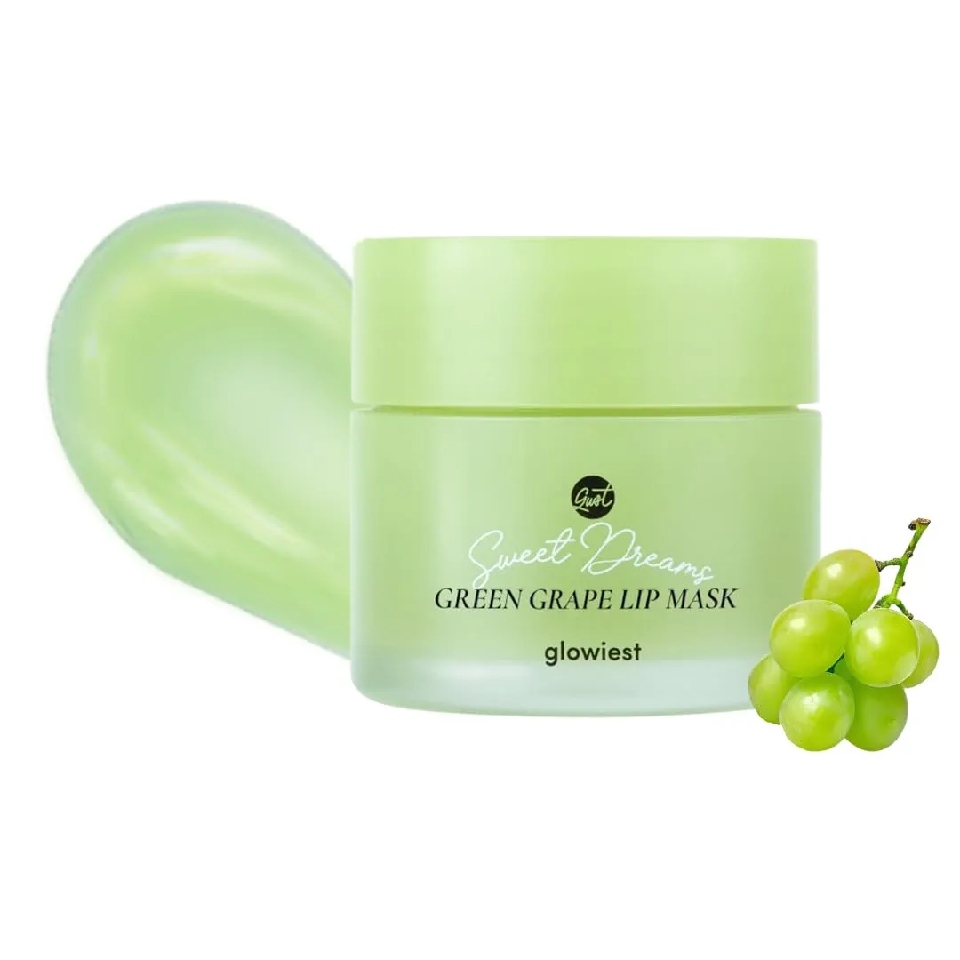Sweet Dreams Overnight Lip Mask- Nourishing, Plumping and Hydrating Lip Balm | glowiest Sweet Dreams Lip Sleeping Mask | Hyaluronic Acids Vitamin C Shea Butter Antioxidants l Green Grape