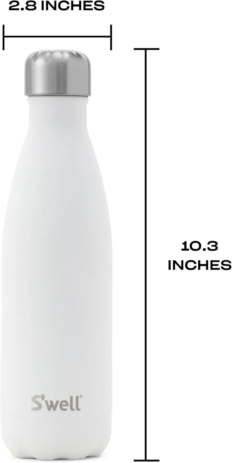 S'well Stainless Steel Water Bottle, 17oz, Moonstone, Triple Layered Vacuum Insulated Containers Keeps Drinks Cold for 36 Hours and Hot for 18, BPA Free, Perfect for On the Go