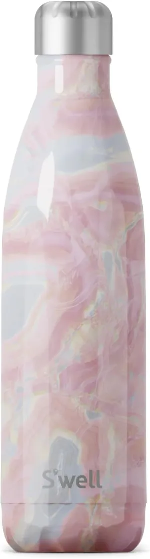 S'well Stainless Steel Water Bottle, 25oz, Geode Rose, Triple Layered Vacuum Insulated Containers Keeps Drinks Cold for 48 Hours and Hot for 24, BPA Free, Perfect for On the Go