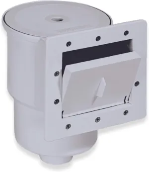 SWIMLINE HYDROTOOLS GREY Standard Thru-Wall Above Ground Pool Skimmer Kit | ABS Construction | Pool Skimmer Kit | Large Debris Basket | Snap-In & Removable Weir | Above Ground Pool Skimmer