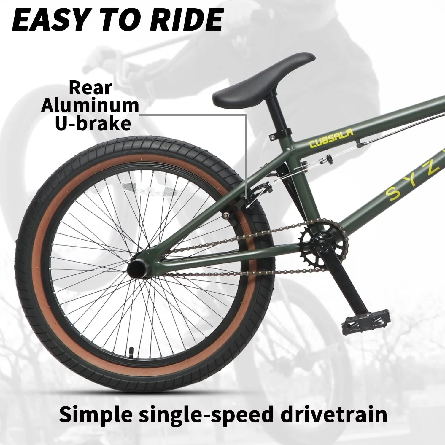 Syzygy 20 Inch Freestyle BMX Bike Bicycles for Ages Over 6 Years Old Teen Beginner and Adult Riders, Multiple Color