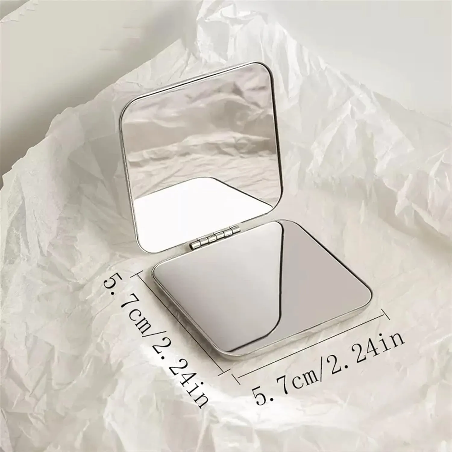 Tabletop Mirror Small Mirror Double-Sided Portable Cosmetic Mirror Portable Foldable Foldable Mini Handheld Table Top Vertical Cosmetic Mirror Standing Vanity Mirror(Small)