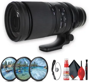 Tamron 150-500mm f/5-6.7 Di III VC VXD Lens for Nikon Z: Telephoto Zoom, Weather-Resistant, Auto Focus, Optical Stabilization, Bundle with Filter Kit, Lens Pouch, Cleaning Kit
