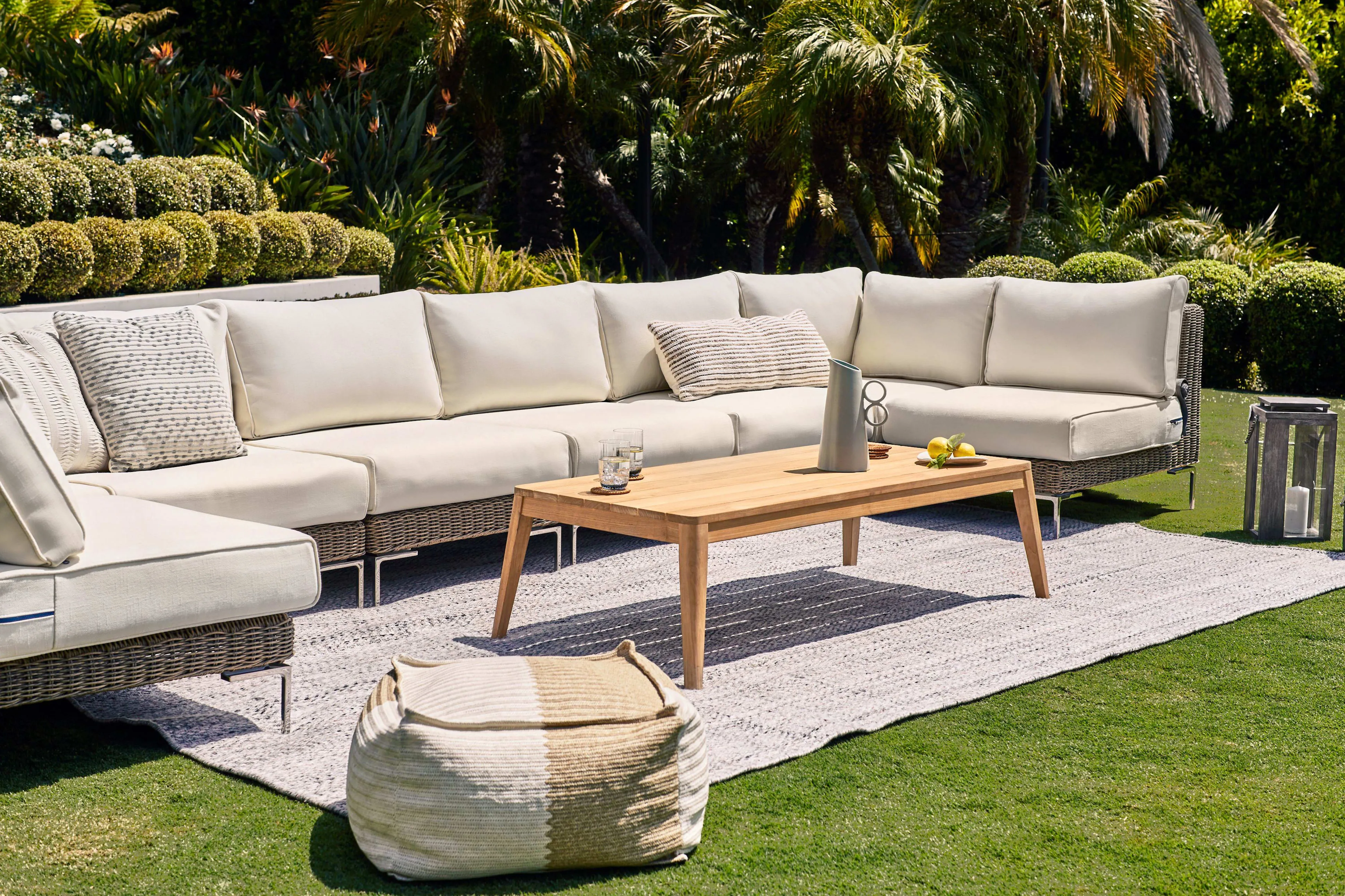 Teak Outdoor Coffee Table - Tapered Leg By Outer