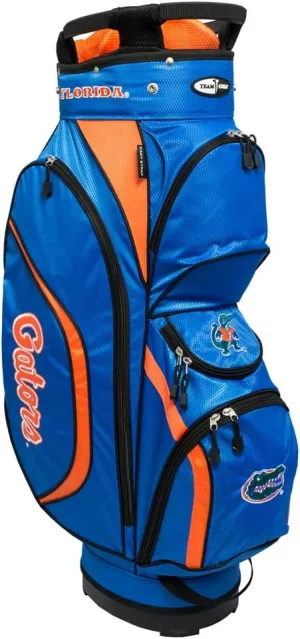 Team Golf NCAA Clubhouse Golf Cart Bag, Lightweight, 8-Way Top with Integrated Handle, 6 Zippered Pockets, Padded Strap, Towel Ring, Umbrella Holder & Removable Rain Hood