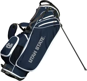 Team Golf NCAA Utah ST Birdie Stand Golf Bag, Lightweight, 14-Way Club Divider, Spring Action Stand, Insulated Cooler Pocket, Velcro Glove and Umbrella Holder & Padded Handles