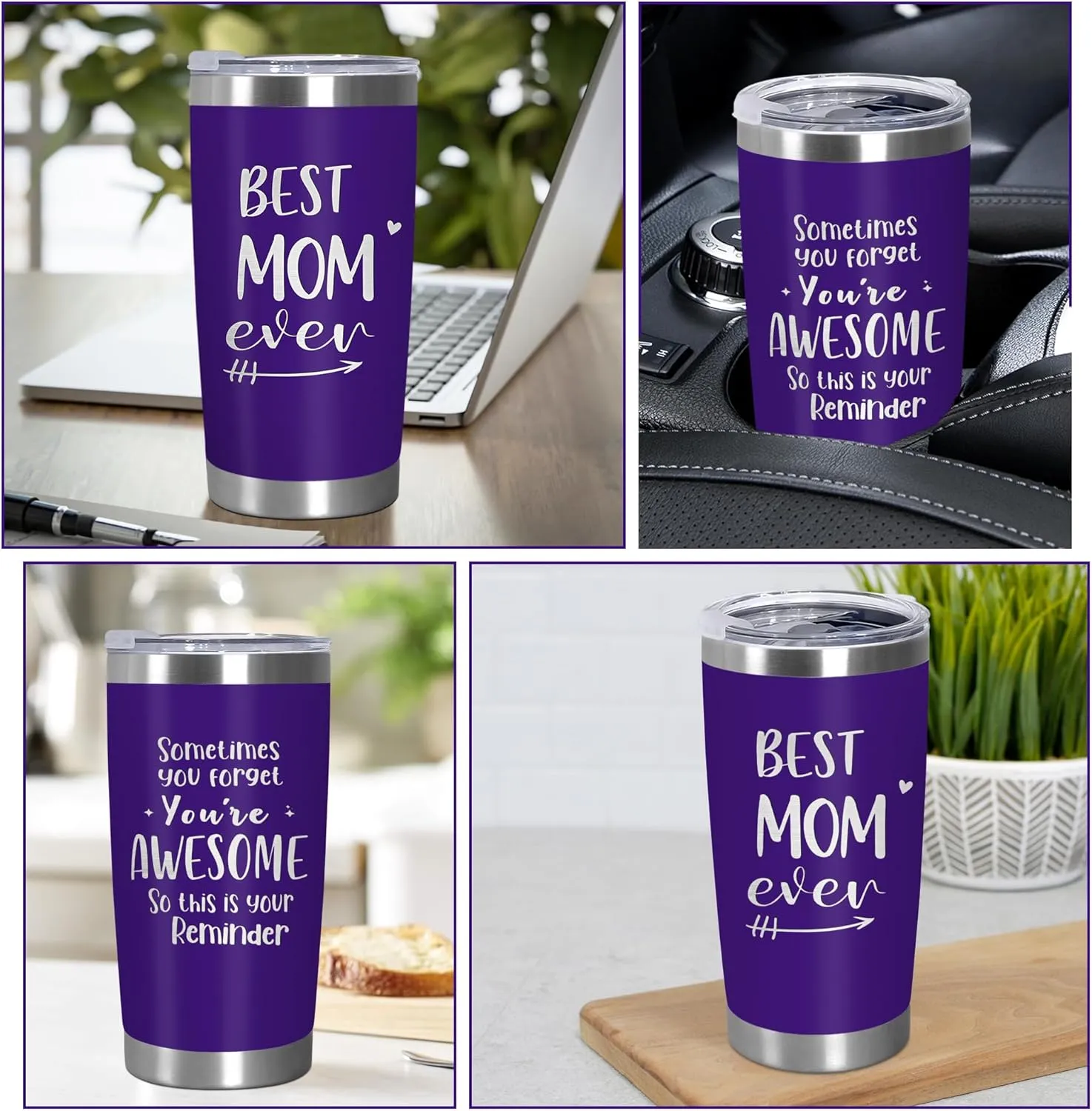 TEEZWONDER Mom Gifts for Women - 20 oz Stainless Steel Insulated Coffee Tumbler with Lid - Mom Birthday Gifts from Daughter Son, Mama Gift Ideas, Gift for Mother in Law Stepmom
